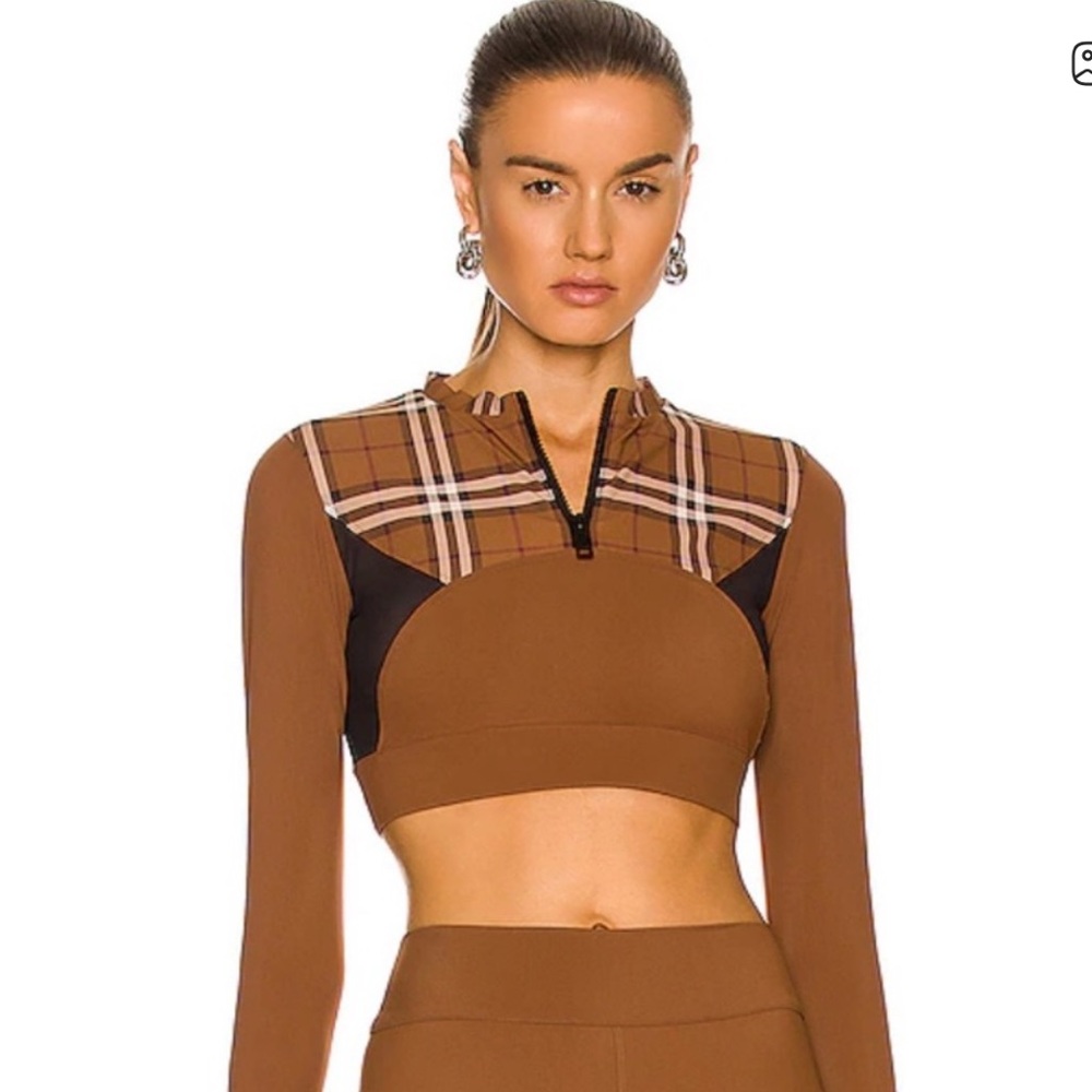 Burberry evenly checked sport top